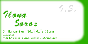 ilona soros business card